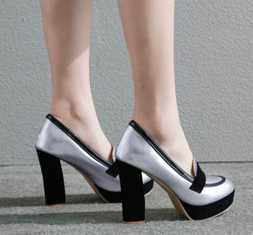 Chaussures Pin Up Couture Argent - Louise Vintage