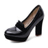 Chaussures Pin Up Couture Noir Brillant - Louise Vintage