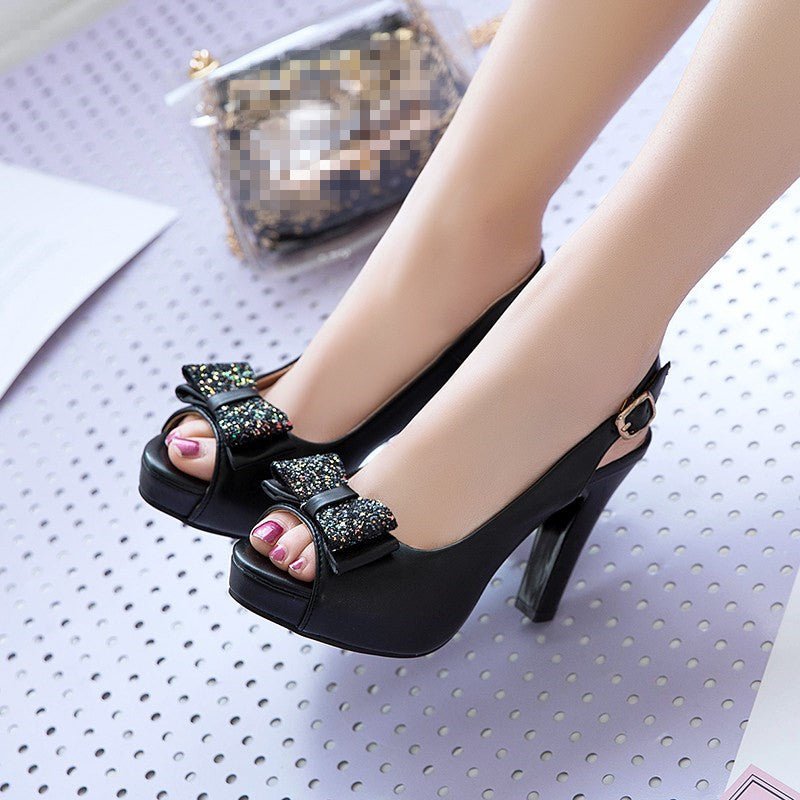 Chaussures Pin Up Couture Noir Mat - Louise Vintage