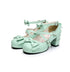 Chaussures Pin Up Fleurs Vert - Louise Vintage
