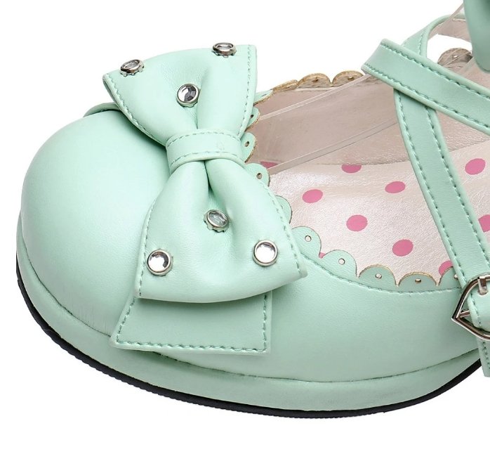 Chaussures Pin Up Fleurs Vert - Louise Vintage