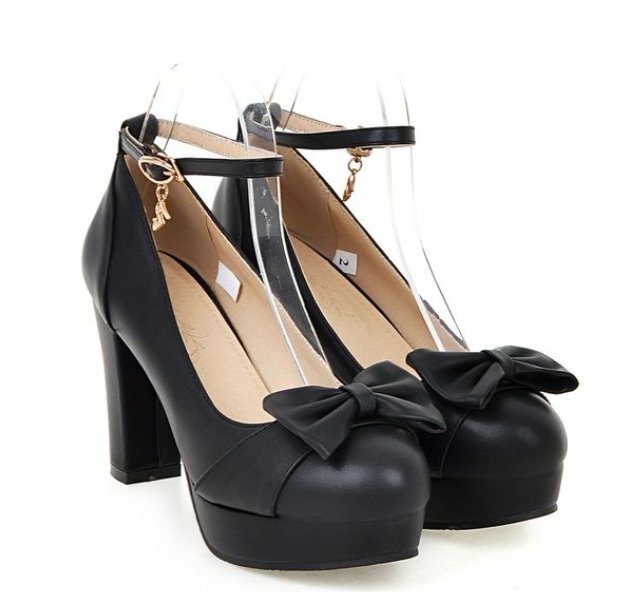 Chaussures Pin Up Marilyn Noir - Louise Vintage