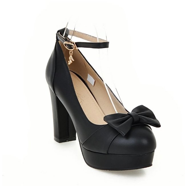 Chaussures Pin Up Marilyn Noir - Louise Vintage