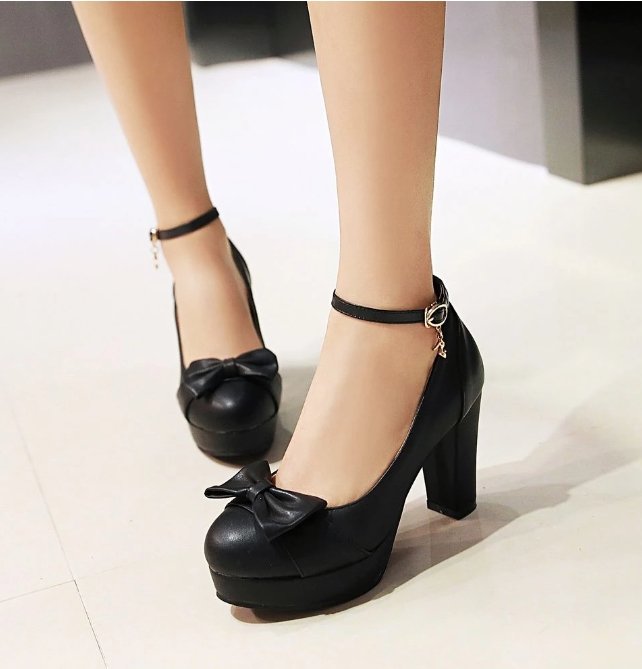 Chaussures Pin Up Marilyn Noir - Louise Vintage