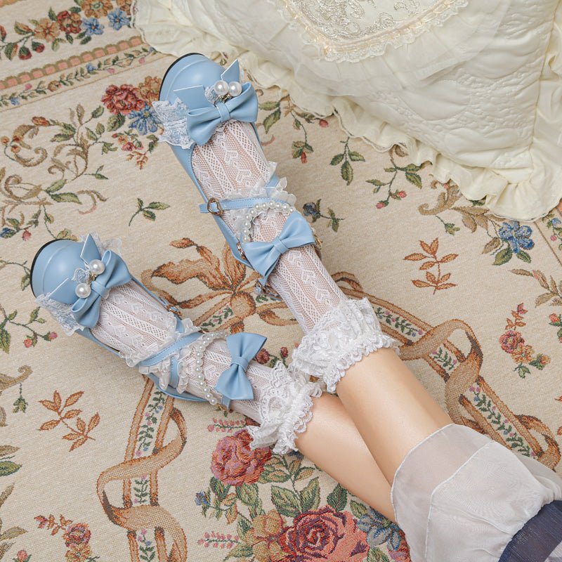 Chaussures Pin Up Mary Jane Bleu - Louise Vintage