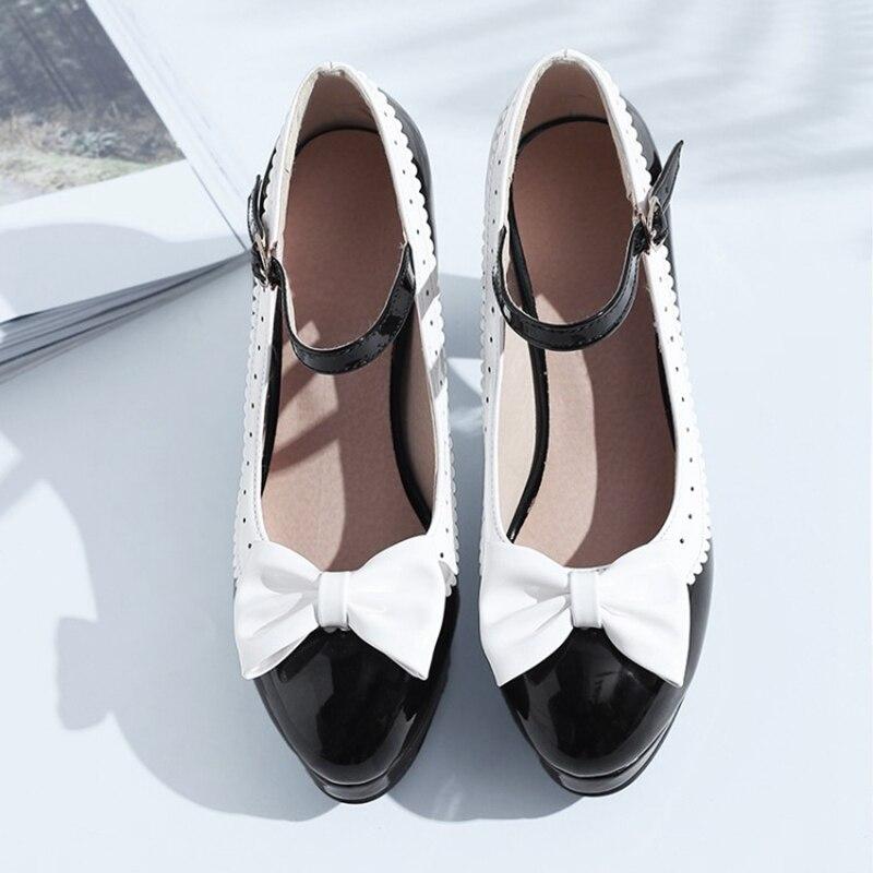 Chaussures Pin Up Noeud Noir - Louise Vintage