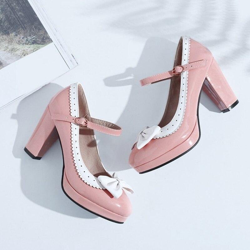 Chaussures Pin Up Noeud Rose - Louise Vintage