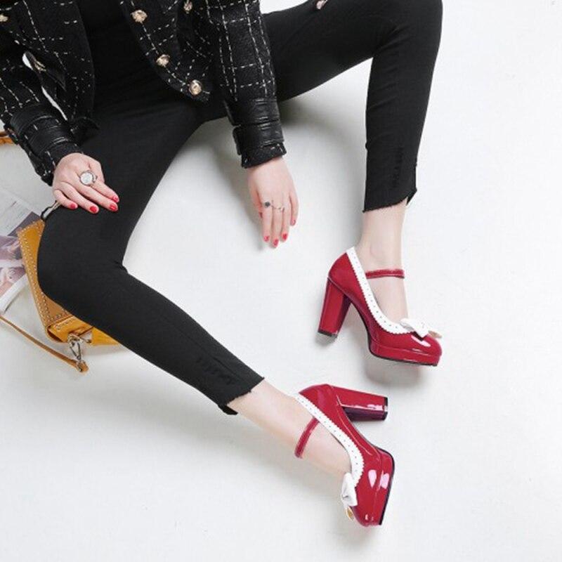 Chaussures Pin Up Noeud Rouge - Louise Vintage