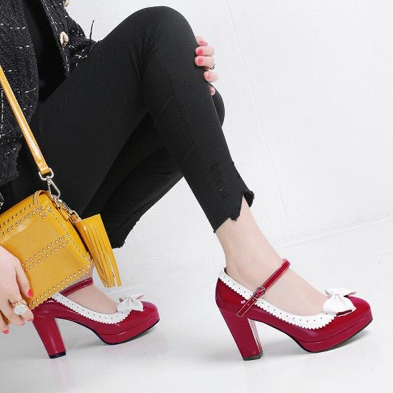 Chaussures Pin Up Noeud Rouge - Louise Vintage