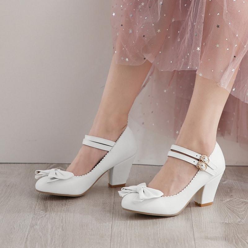 Chaussures Pin Up pas cher Blanc - Louise Vintage