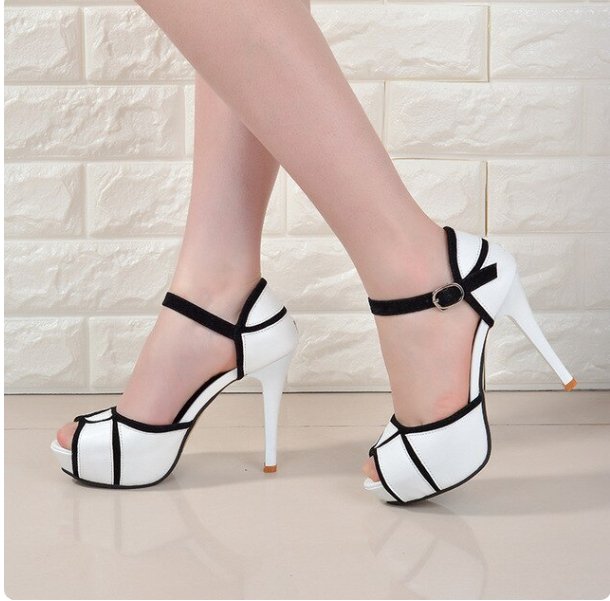 Chaussures Pin Up Rayure Clair - Louise Vintage