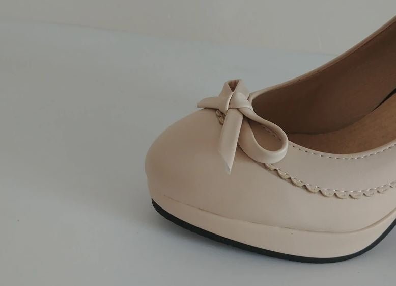 Chaussures Pin Up Talon Beige - Louise Vintage