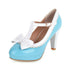 Chaussures Plateforme Vintage Bleu - Louise Vintage