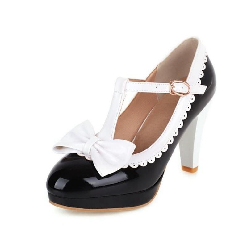 Chaussures Plateforme Vintage Noir - Louise Vintage