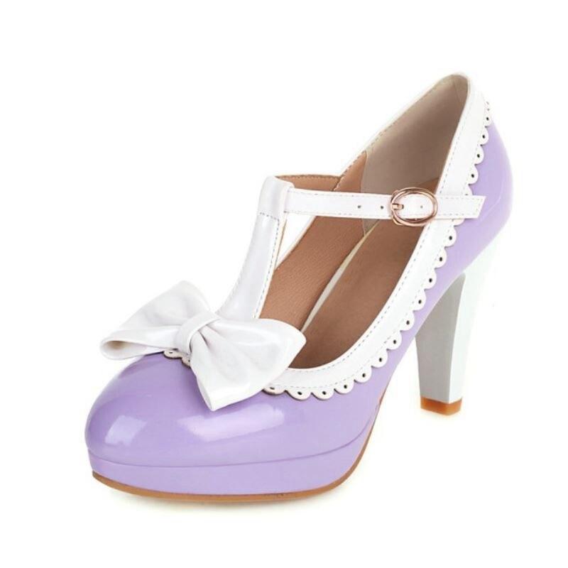 Chaussures Plateforme Vintage Violet - Louise Vintage