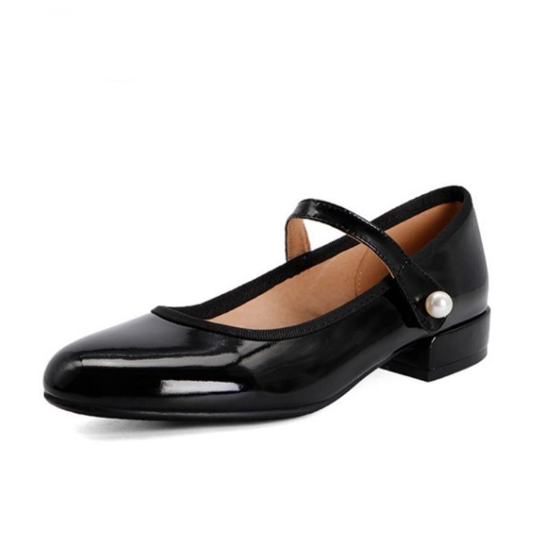 Chaussures Plates Vintage Noires - Louise Vintage