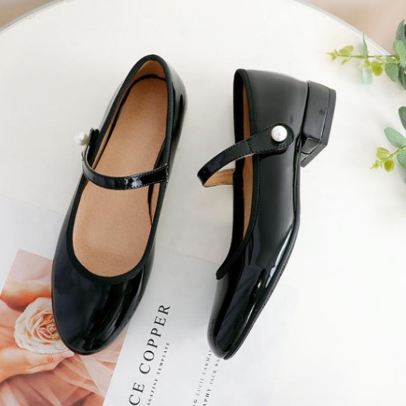 Chaussures Plates Vintage Noires - Louise Vintage