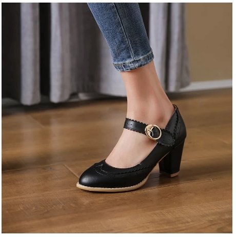 Chaussures Rétro Années 50 Noir - Louise Vintage