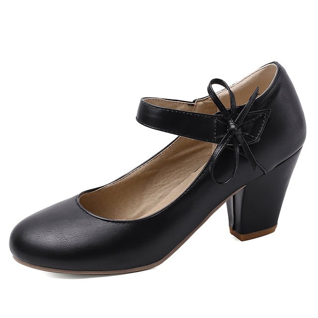 Chaussures Rétro Pin-Up Noir Bleu - Louise Vintage