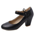 Chaussures Rétro Pin-Up Noir Bleu - Louise Vintage