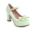 Chaussures Rétro Pin-Up Vert Blanc - Louise Vintage