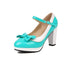 Chaussures Rétro Pin-Up Vert Bleu - Louise Vintage