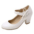 Chaussures Rétro Pin-Up Vert Rose - Louise Vintage