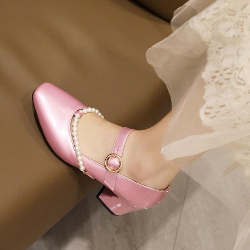 Chaussures Rétro Vintage Femme Rose - Louise Vintage