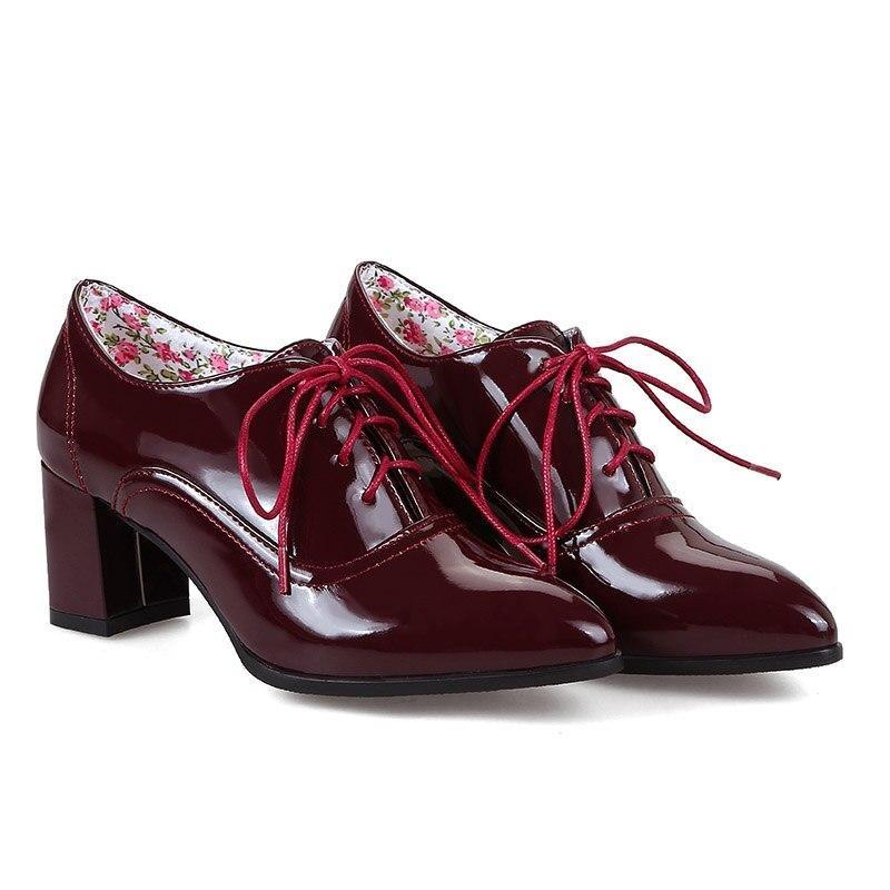 Chaussures Vintage Bordeaux Vernis - Louise Vintage