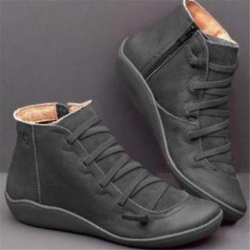 Chaussures Vintage Bottines Gris - Louise Vintage