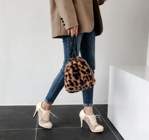 Chaussures Vintage Dentelle Beige - Louise Vintage