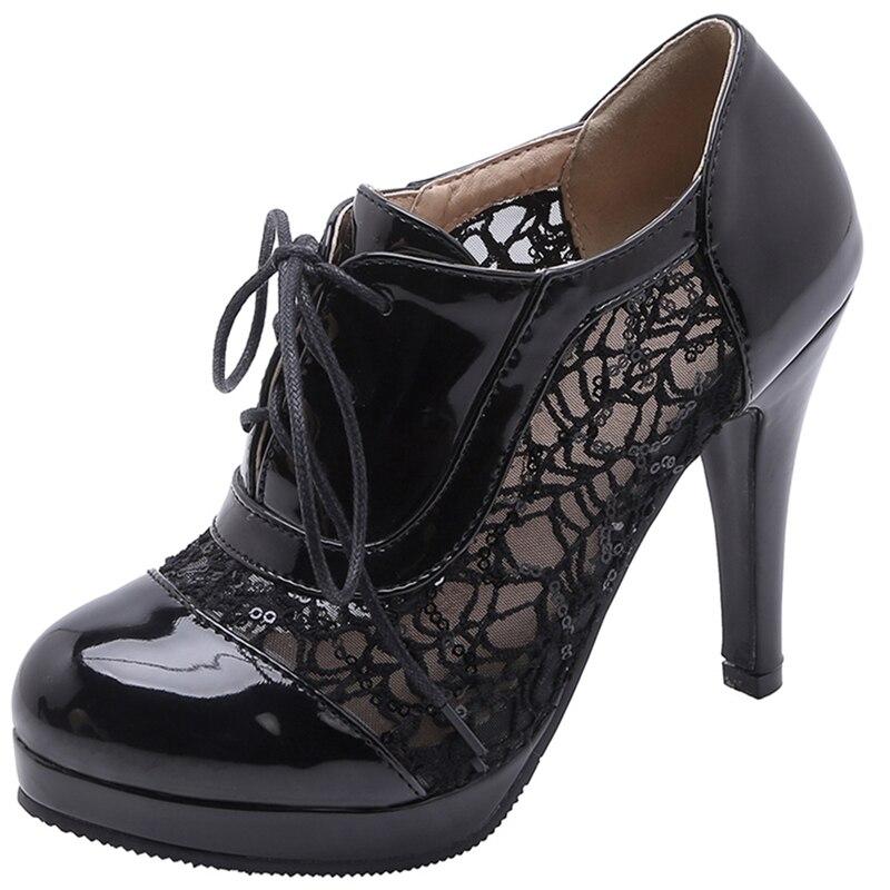 Chaussures Vintage Dentelle Noir - Louise Vintage