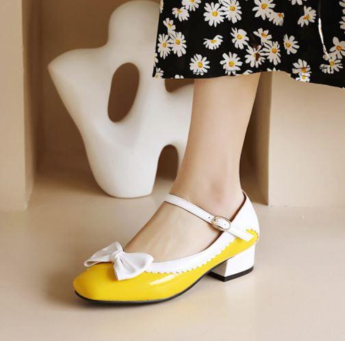 Chaussures Vintage des Années 60 Jaune - Louise Vintage