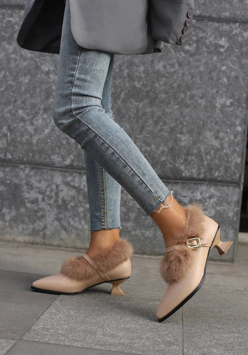 Chaussures Vintage Femme Année 40 Beige - Louise Vintage