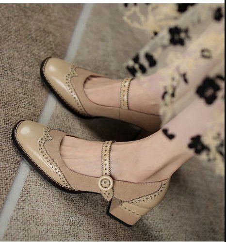 Chaussures Vintage Femme Année 40 Ivoire - Louise Vintage