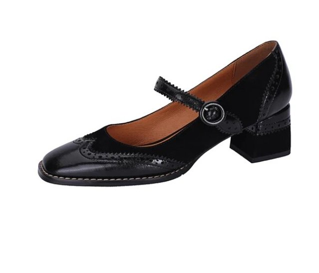 Chaussures Vintage Femme Année 40 Noir - Louise Vintage