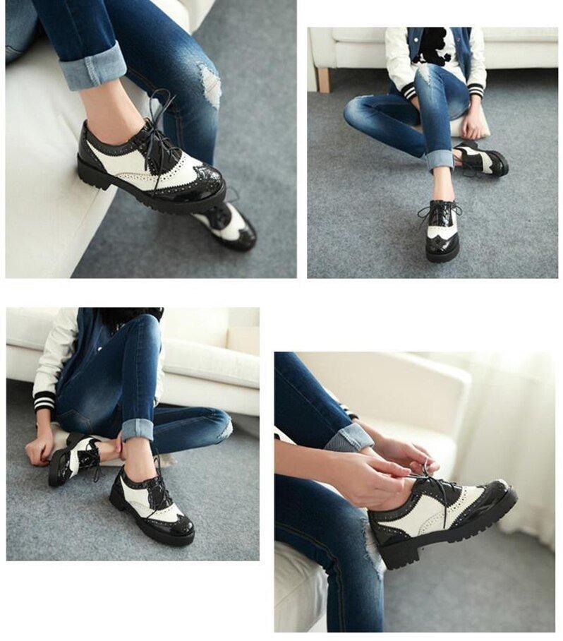 Chaussures Vintage Femme Oxford Blanc - Louise Vintage