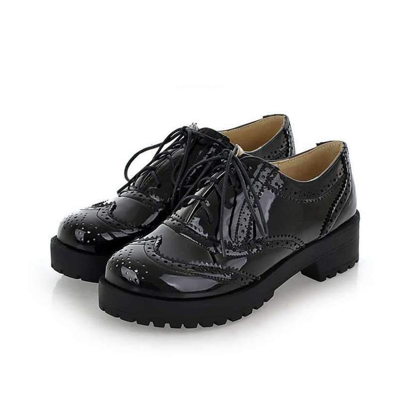 Chaussures Vintage Femme Oxford Noir - Louise Vintage