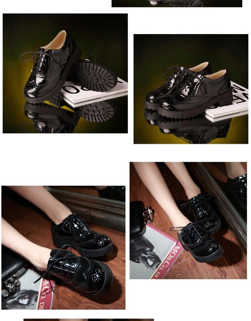 Chaussures Vintage Femme Oxford Noir - Louise Vintage