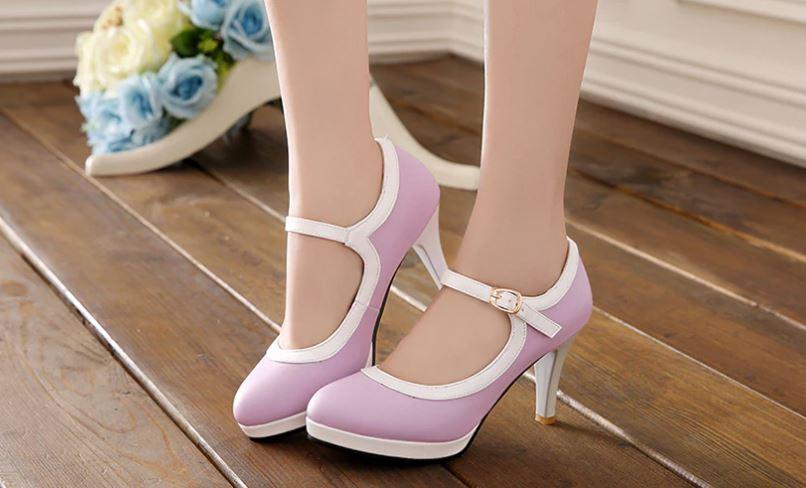 Chaussures Vintage Mode Violet - Louise Vintage