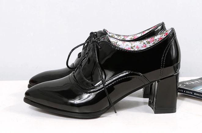 Chaussures Vintage Noir Vernis - Louise Vintage