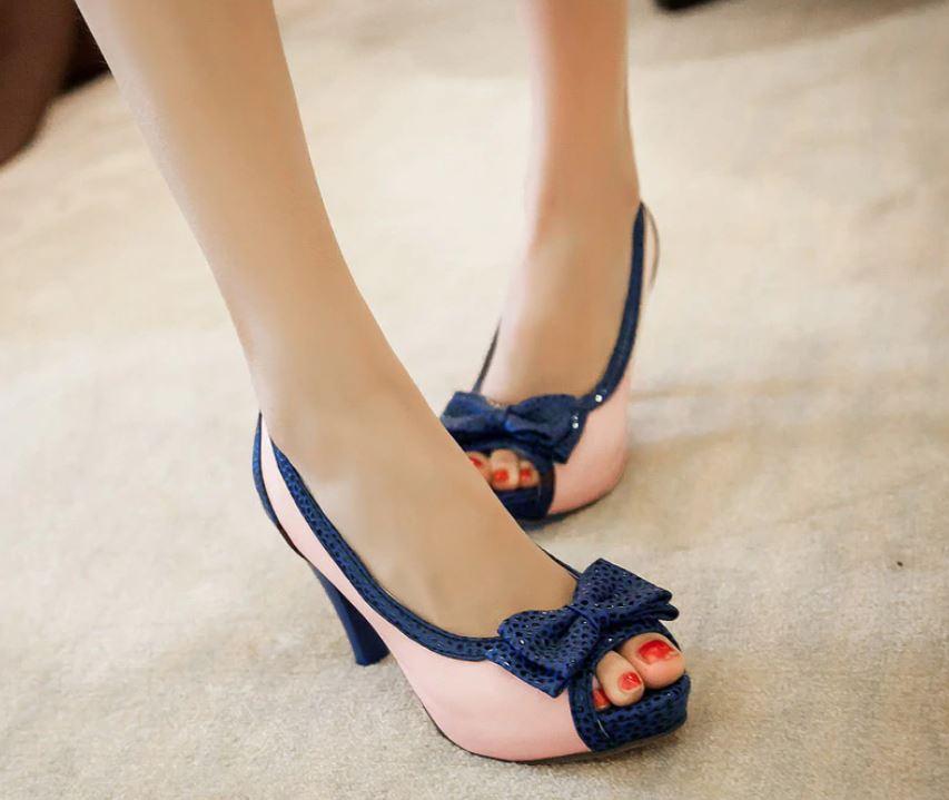 Chaussures Vintage Pas Cher Pin Up Rose - Louise Vintage