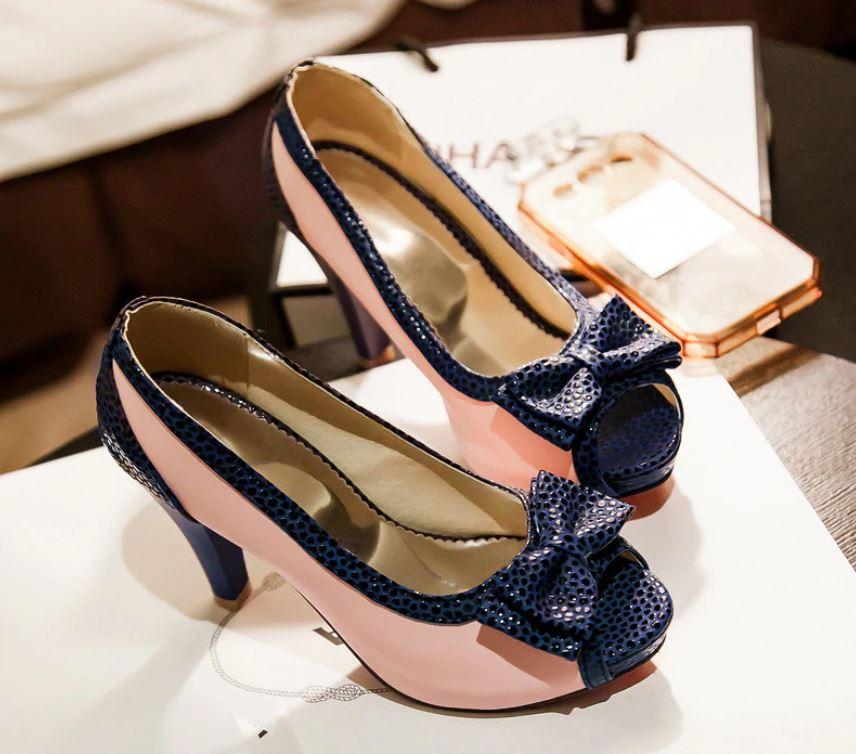 Chaussures Vintage Pas Cher Pin Up Rose - Louise Vintage