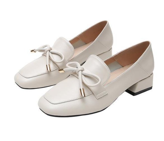 Chaussures Vintage Petit Talon Beige - Louise Vintage