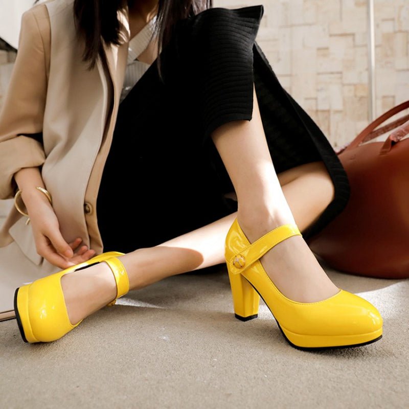 Chaussures Vintage pour Mariage Jaune - Louise Vintage