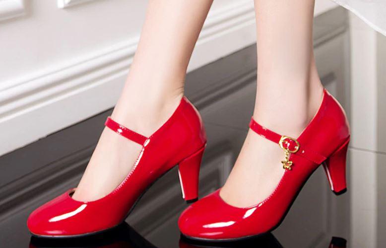 Chaussures Vintage Rouge Femme - Louise Vintage