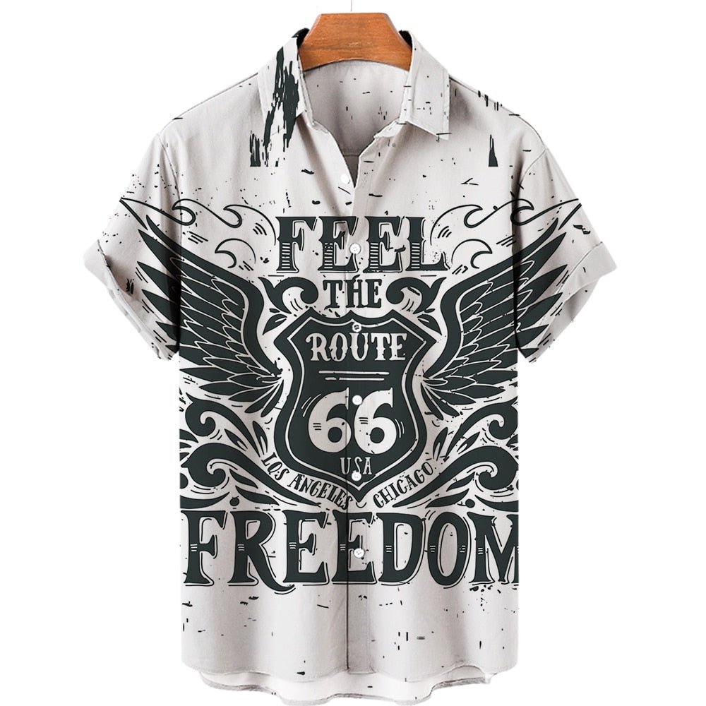 Chemise Vintage Homme Manche Courte - Louise Vintage