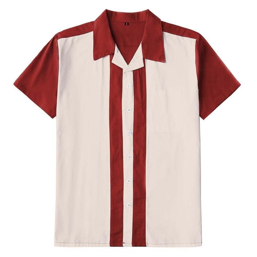 Chemise Vintage Rockabilly Bowling Rouge - Louise Vintage
