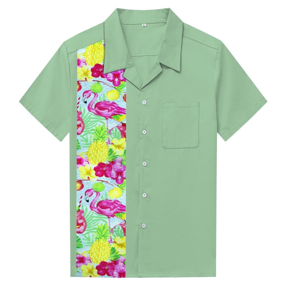 Chemise Vintage Rockabilly Verte Flamengo - Louise Vintage
