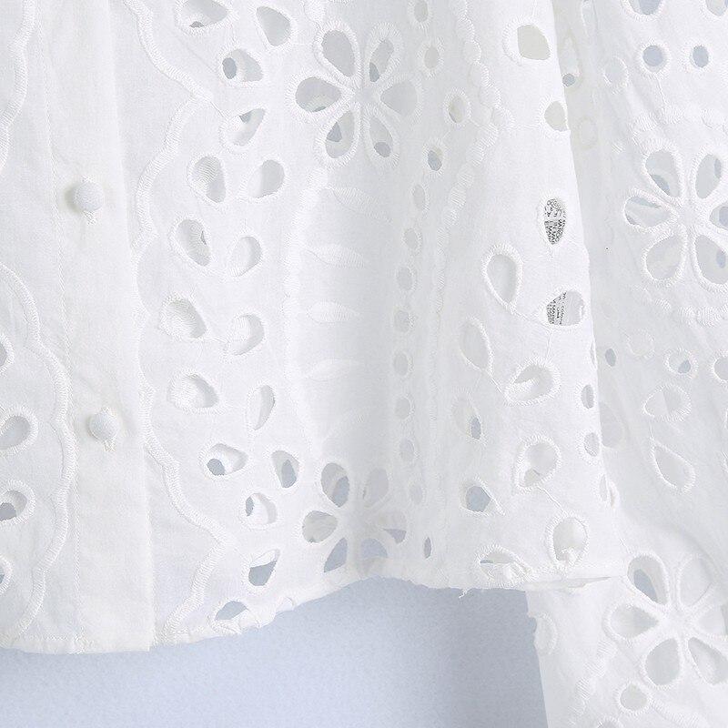 Chemisier Blanc Vintage Manches Bouffantes - Louise Vintage